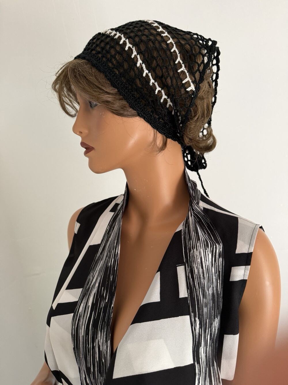 Bandana Handmade Crochet | Lightweight Summer Head Scarf | Head Wrap